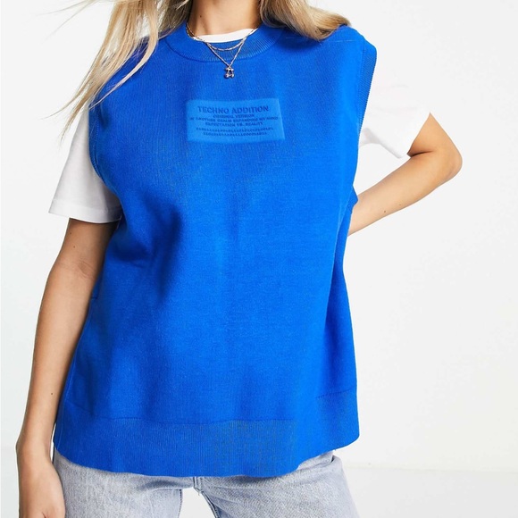 ASOS Jackets & Blazers - NWOT Urban Revivo Cobalt Knitted Vest